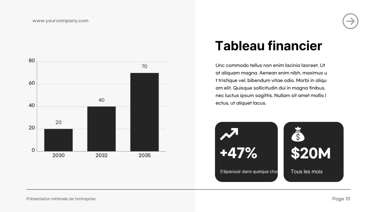 Introduction de l'entreprise moderne en noir et blanc