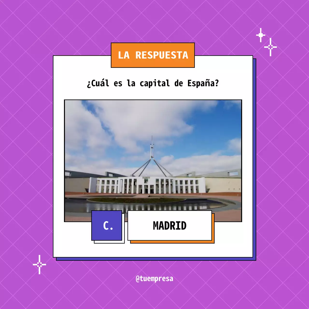 Purple Simple Trivia Quiz Publicidad