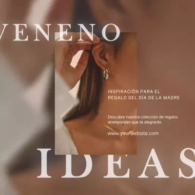 Promoción marrón de ideas elegantes para regalar el Día de la Madre