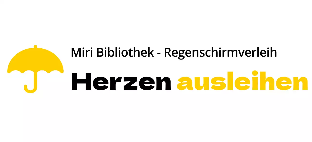 Farbgestaltung des Mietservices mit Regenschirm-Symbol