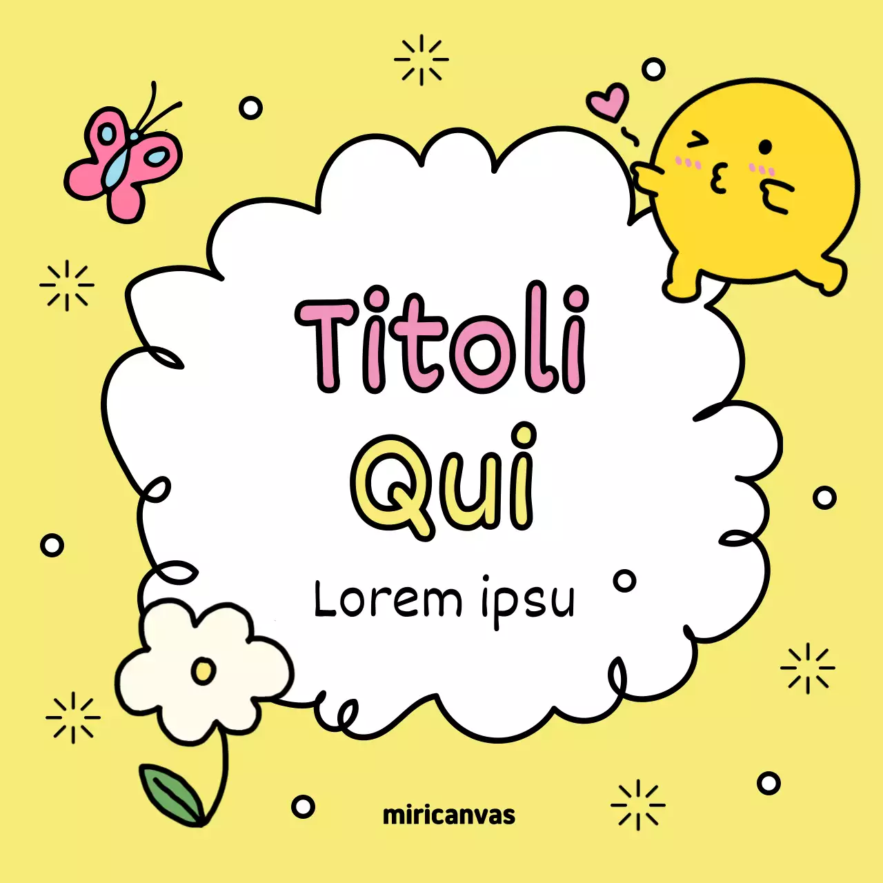 Adorabile copertina disegnata a mano in rosa e verde