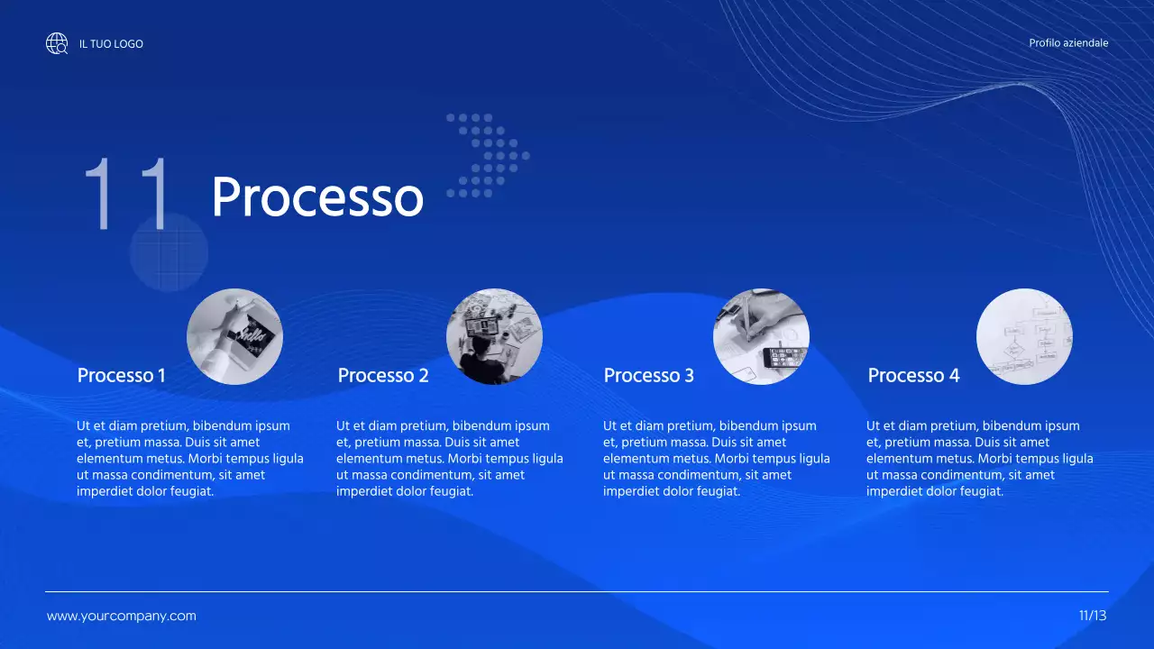 Introduzione dell'azienda Blue Modern Business