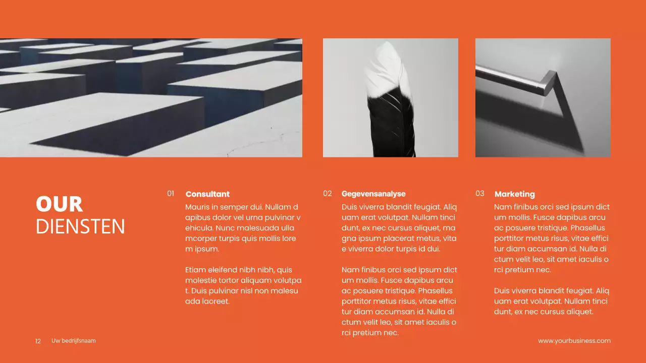 Grijs Oranje Minimaal Schoon Project Pitch Deck Voorstel