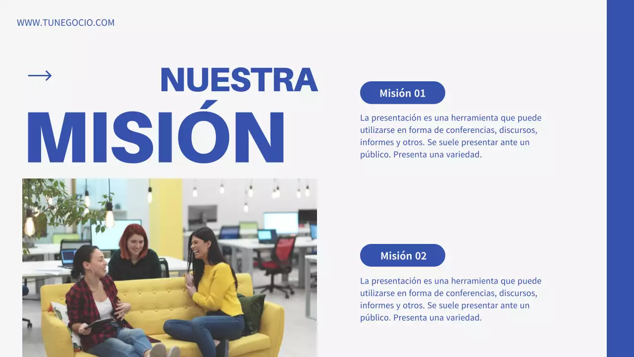 Presentación de la empresa Blue Minimal Business