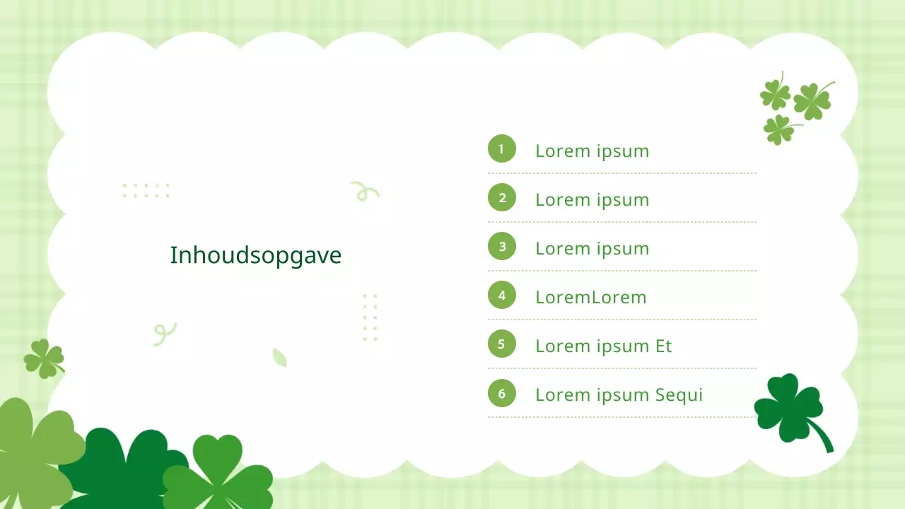 Mooi klavertjevier achtergrondvoorstel met groen en lotusblaadjes