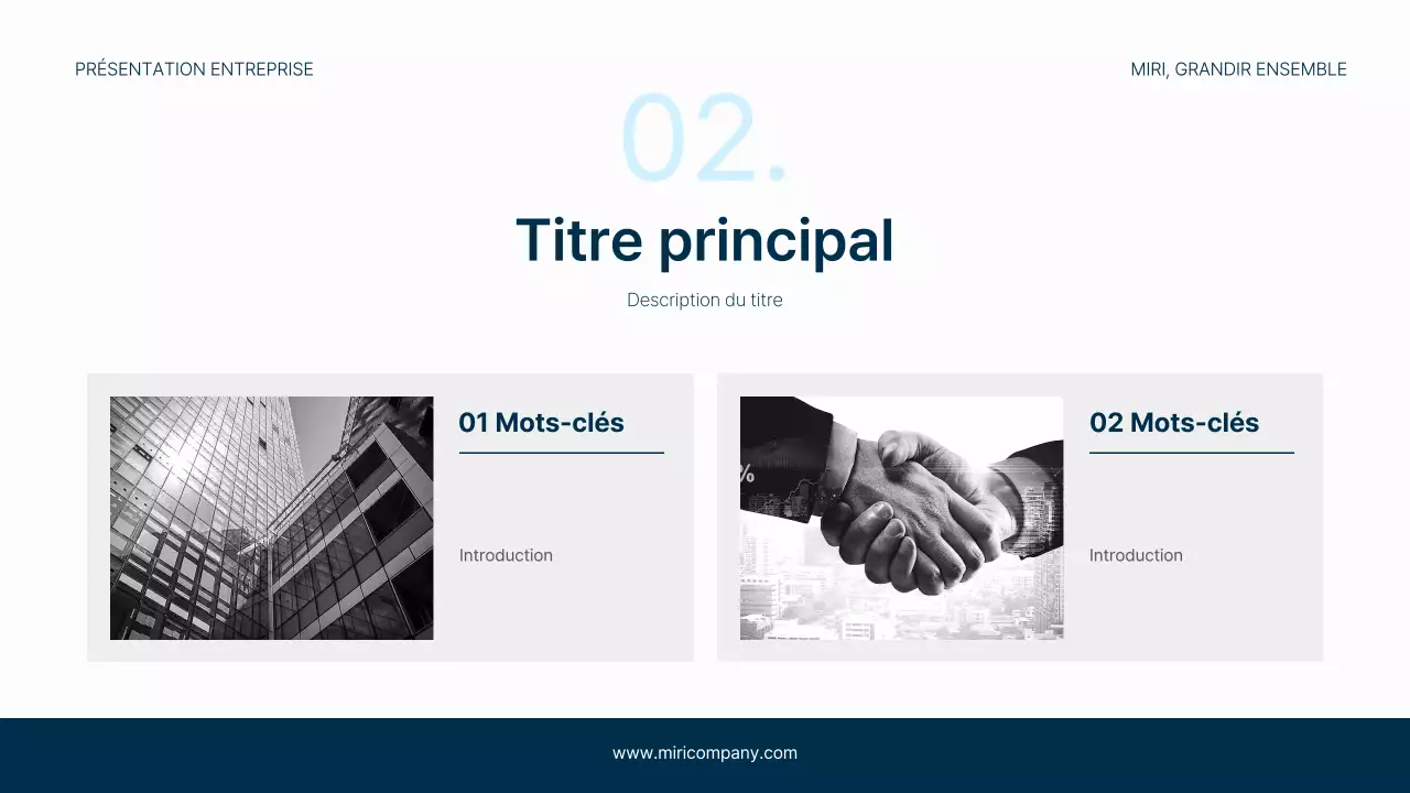 Un papier à en-tête simple en bleu marine et bleu clair pour votre entreprise