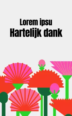 Een veld met anjers voor lerarendag op een heldere achtergrond