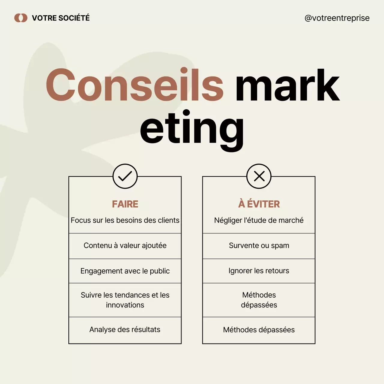 Publicité marketing minimale en noir et vert