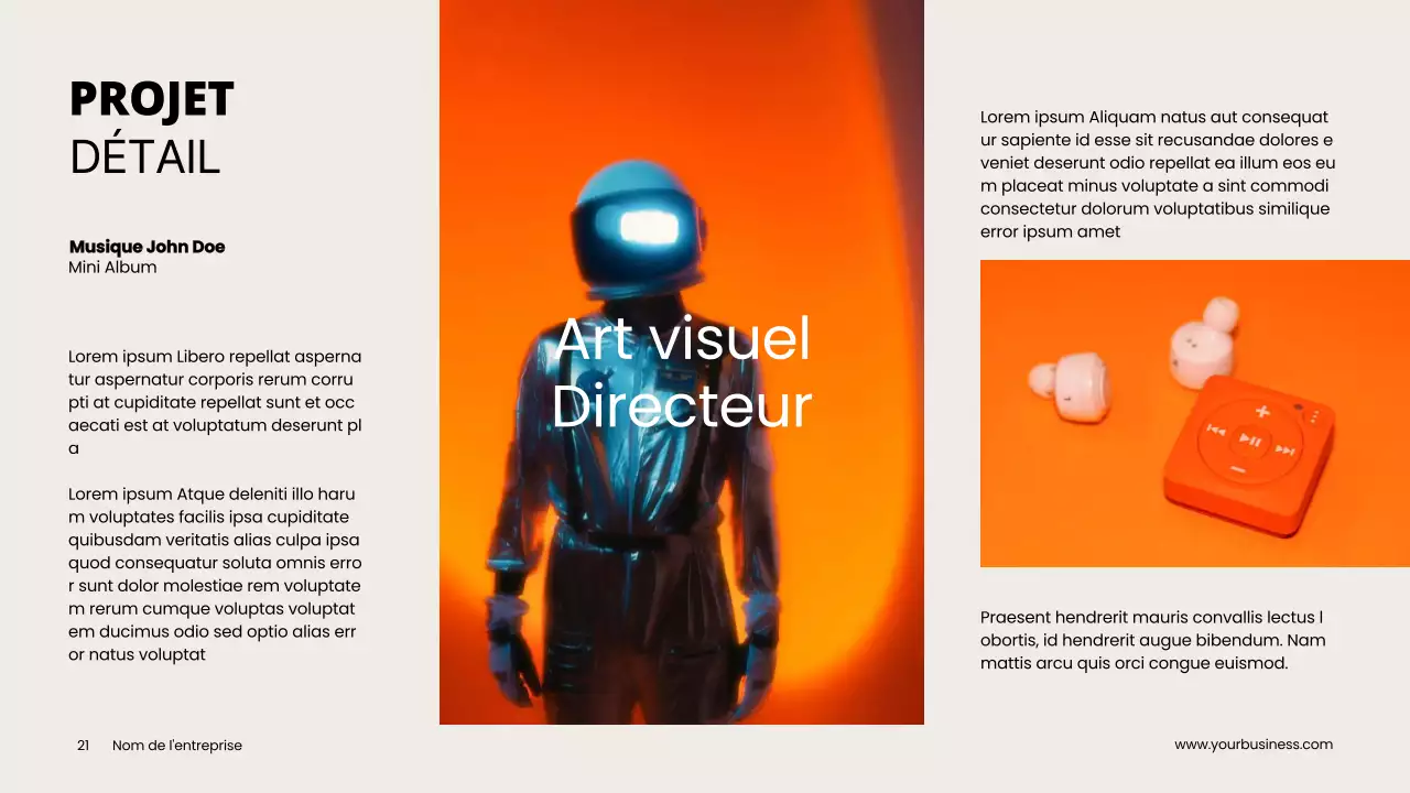 Gris Orange Minimal Propre Projet Pitch Deck Proposition