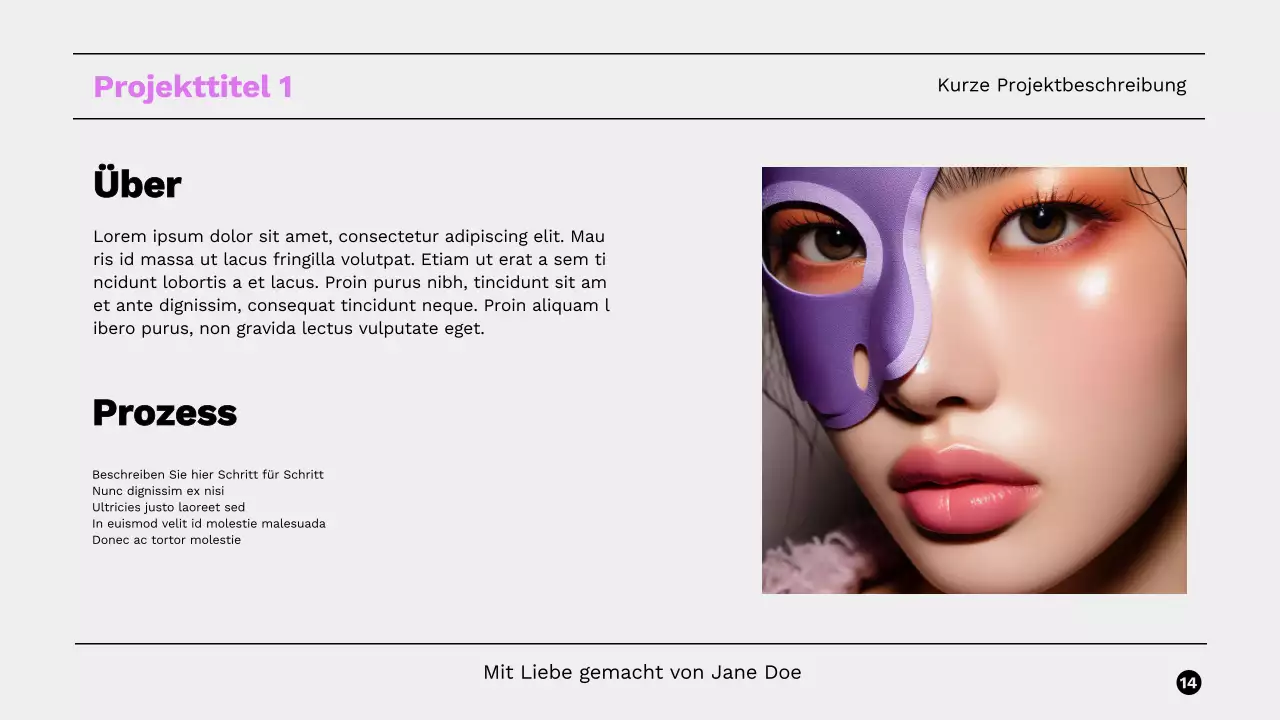 Fliederfarbenes Basic Bold Portfolio