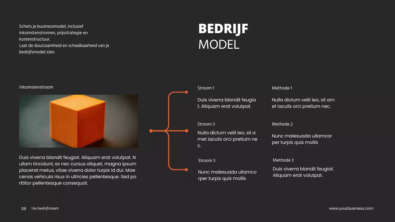 Grijs Oranje Minimaal Schoon Project Pitch Deck Voorstel