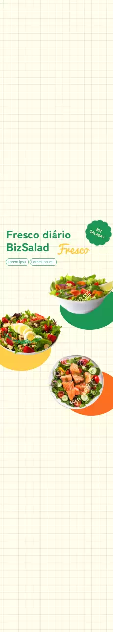 Loja de saladas verdes e frescas