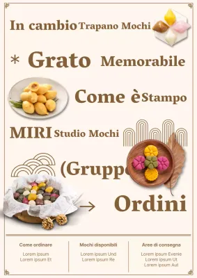 Volantino ordine rammendo semplice beige