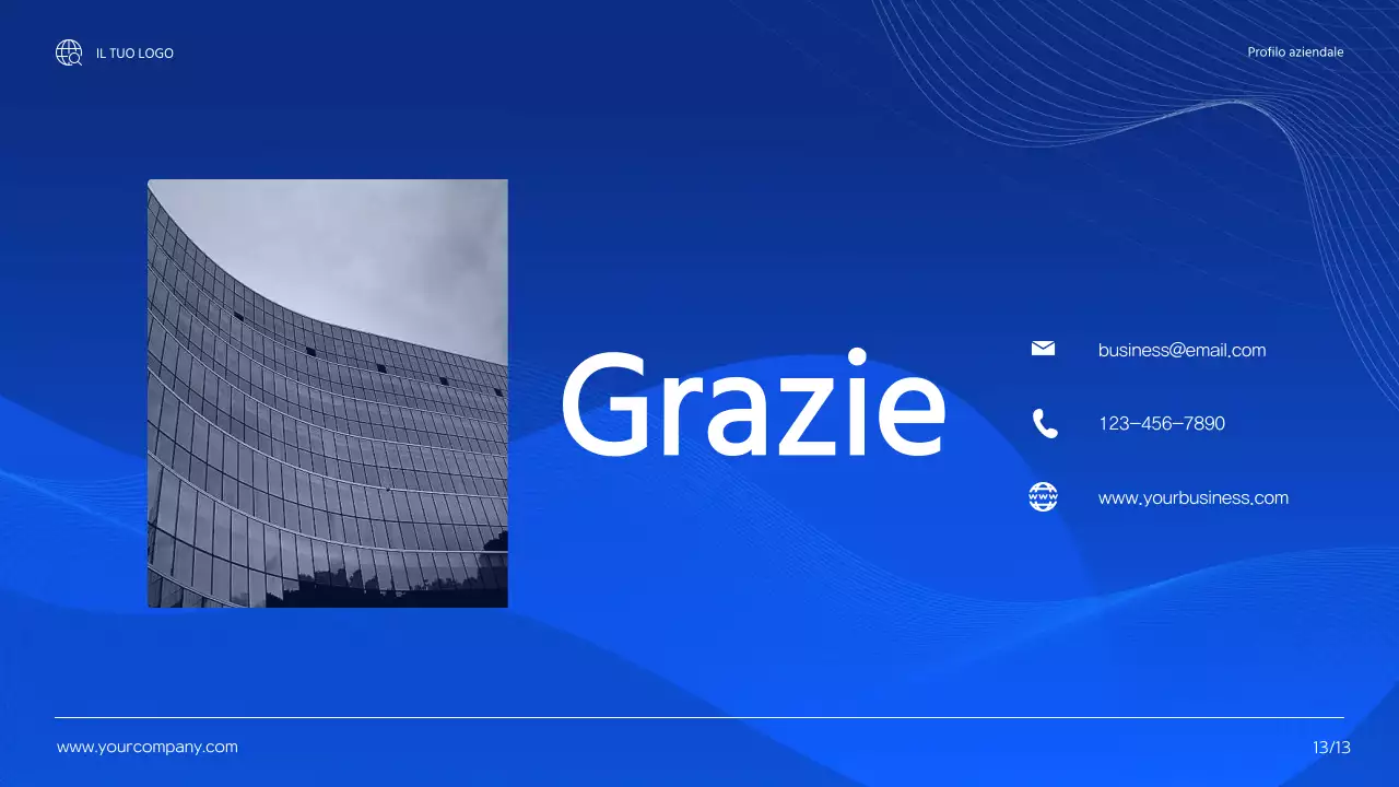 Introduzione dell'azienda Blue Modern Business