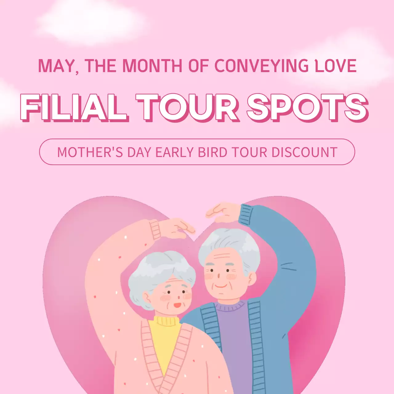 Pink Vintage Tour Promotion Social Media Post