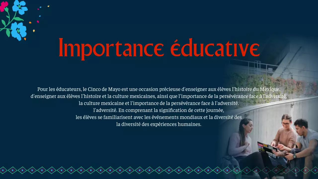 Matériel d'étude sur l'histoire du Cinco de Mayo de la marine