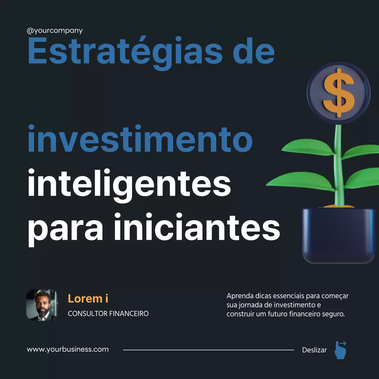 Guia de Estratégia de Investimento Moderno Black and Blue