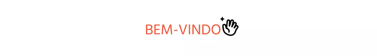 Desenho de boas-vindas com um ícone de mão de saudação