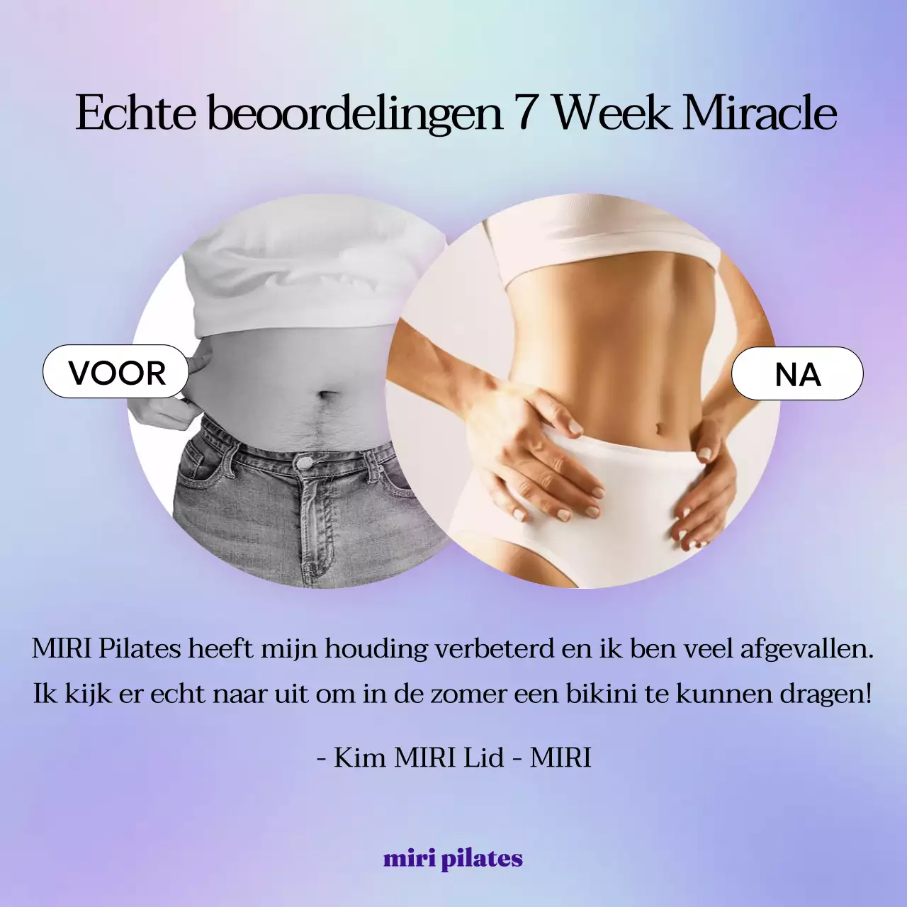 Het coole Pilates-merk promoten in lichtblauw en mauve