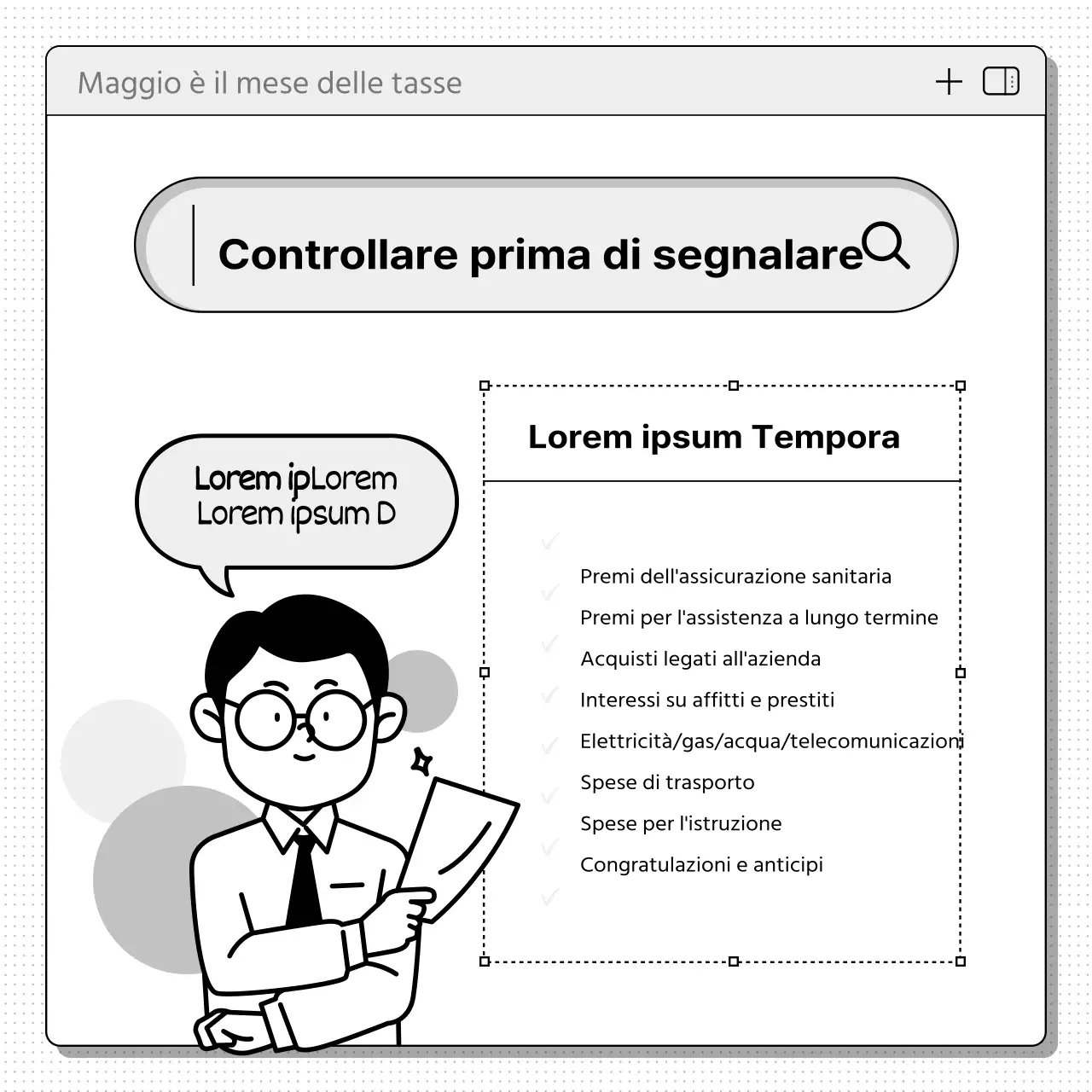 Informazioni sulla compilazione di una semplice dichiarazione dei redditi completa in bianco e nero