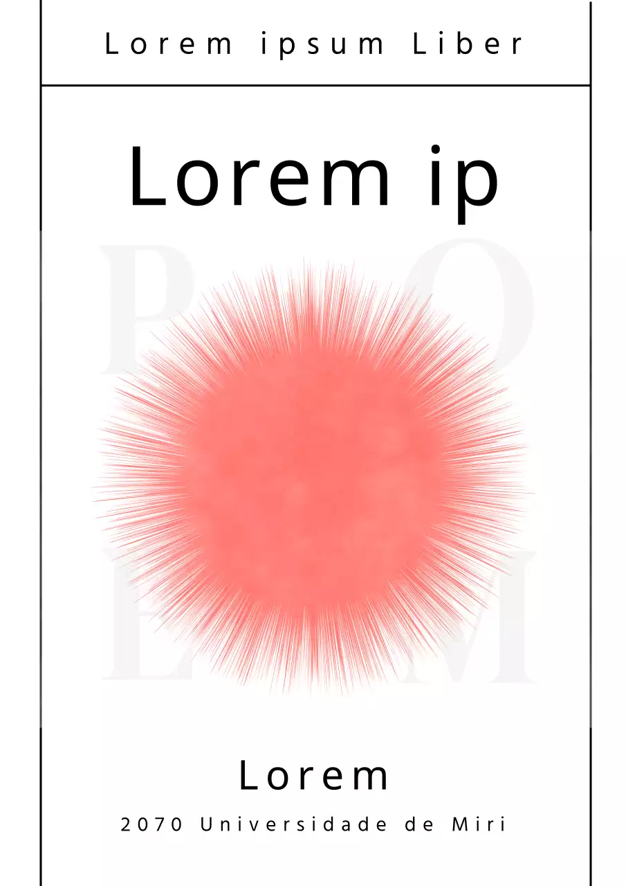 Capa minimalista de livro de poesia para estudantes em branco e vermelho