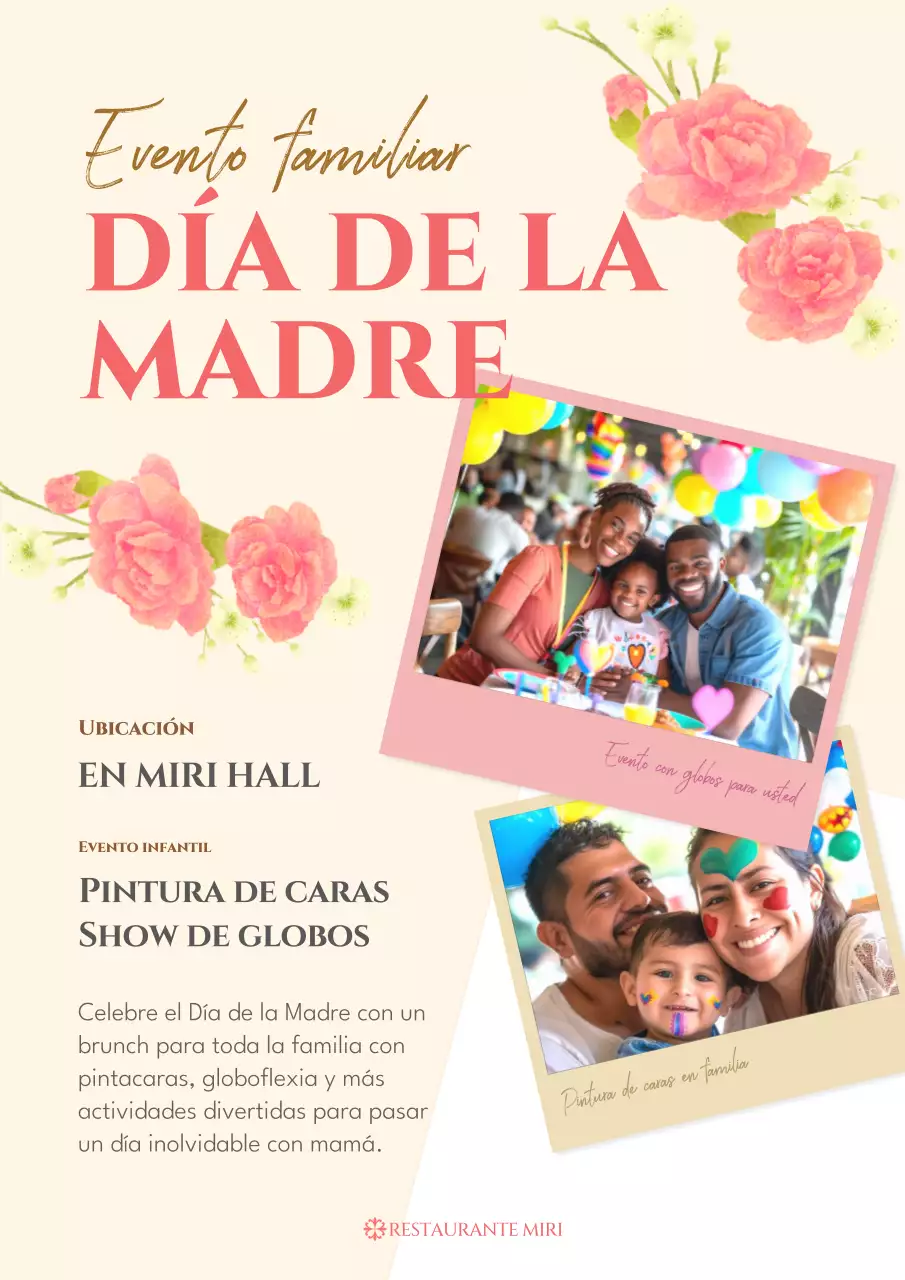 Promueva un lujoso evento del Día de la Madre en rosa y beige