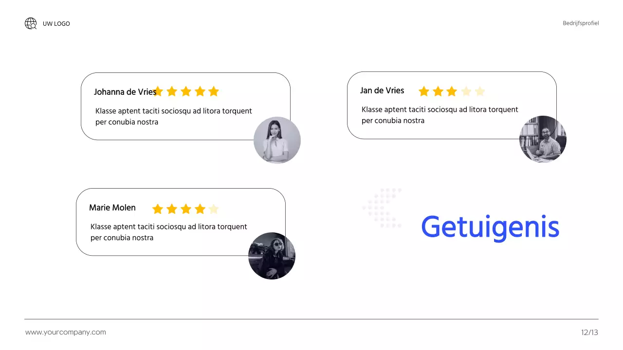 Introductie van Blue Modern Business Company