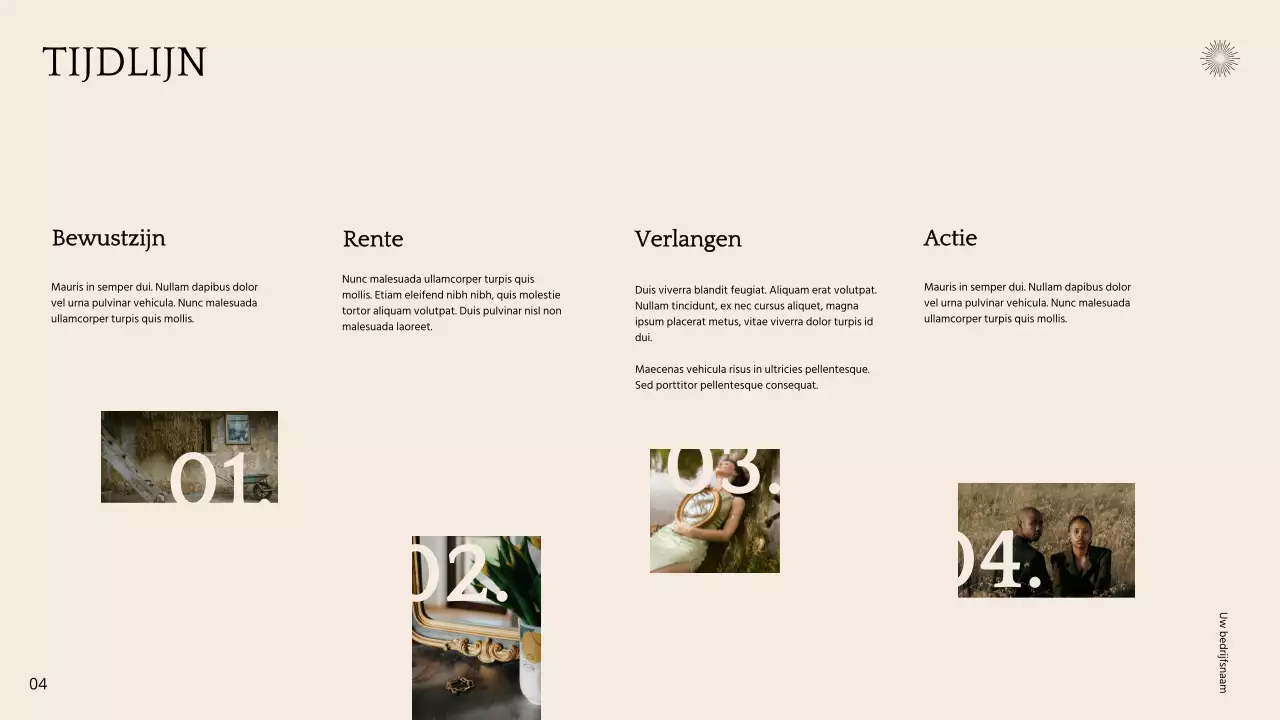 Beige Wit Minimaal Neutraal Toon Bedrijfspresentatie Pitch Deck Strategie
