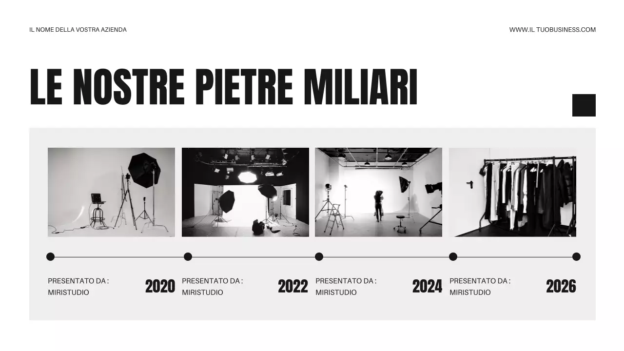 Strategia aziendale minimale in bianco e nero