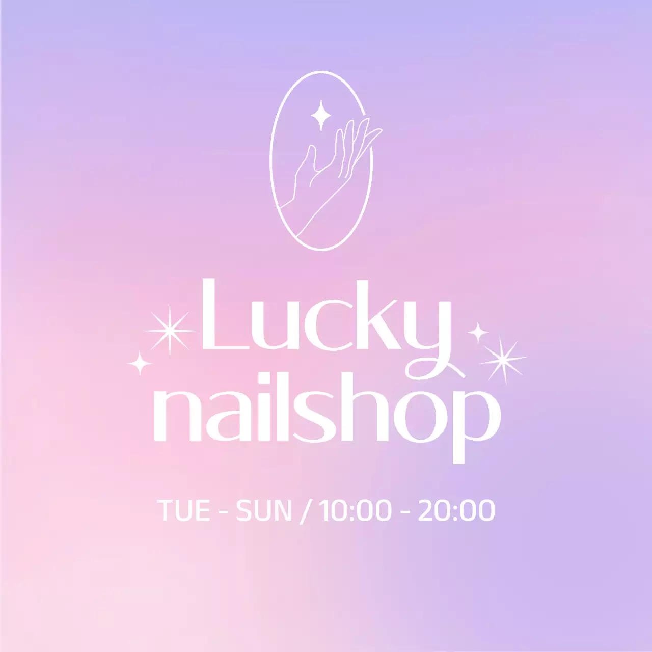 ピンクとパープルのグラデーションビューティーショップのプロモーション