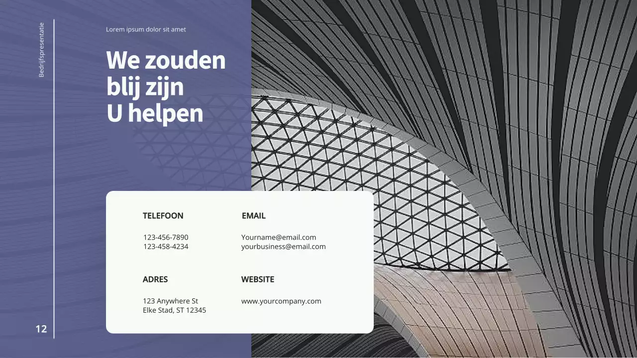 Purple Blue Introductie Modern Bedrijf