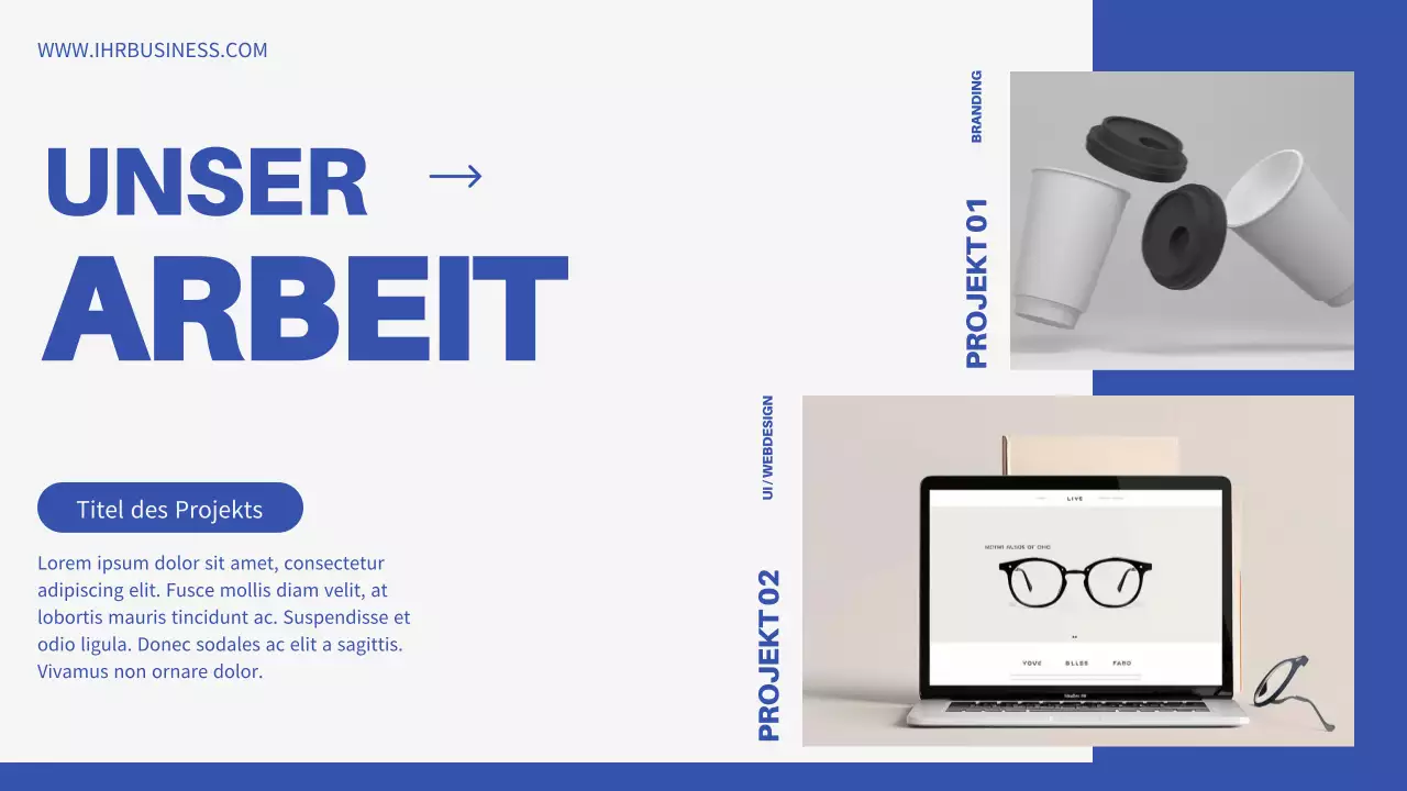 Blue Minimal Business Einführung des Unternehmens