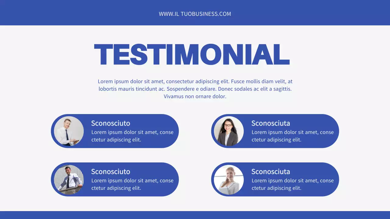 Introduzione dell'azienda Blue Minimal Business