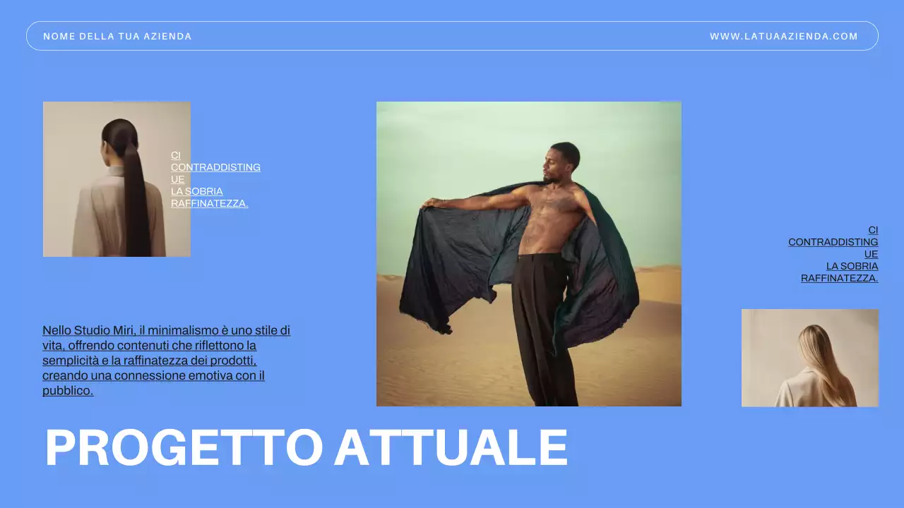 Introduzione dell'azienda Blue Minimal Business