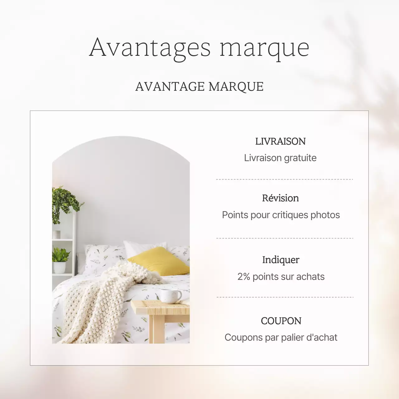 Promouvoir des meubles et des intérieurs simples en ivoire