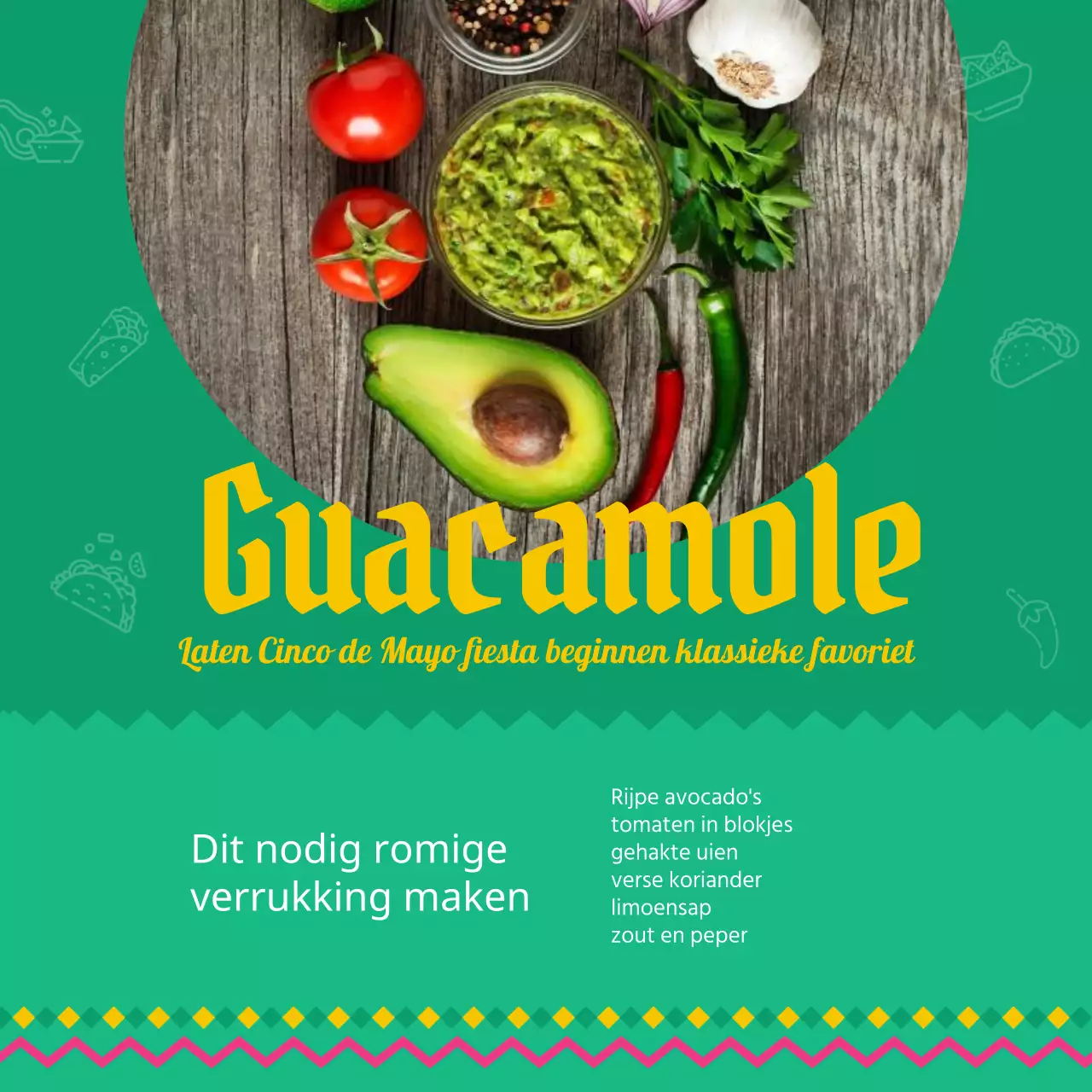 Traditioneel geel Cinco de Mayo-recept