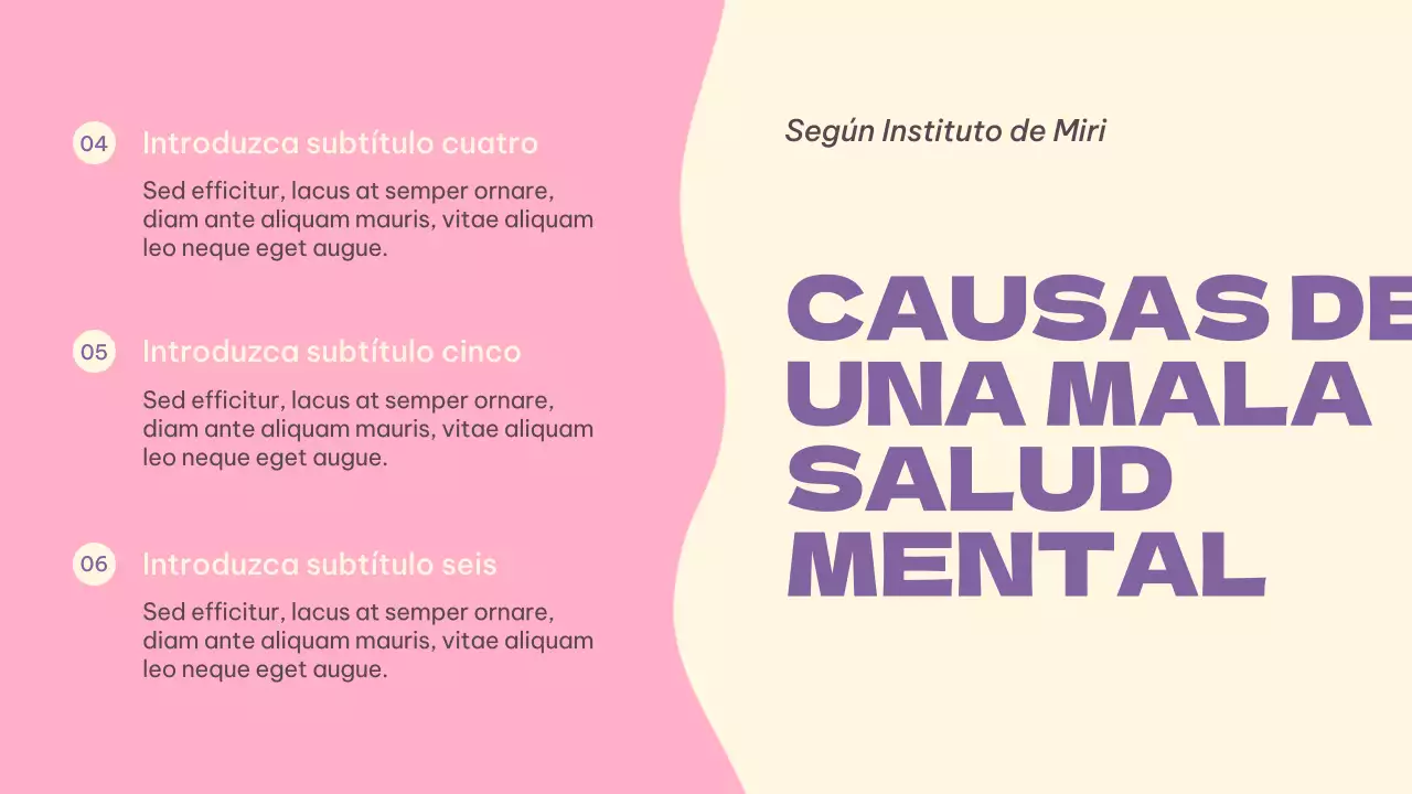 Guía de salud mental Pink Simple