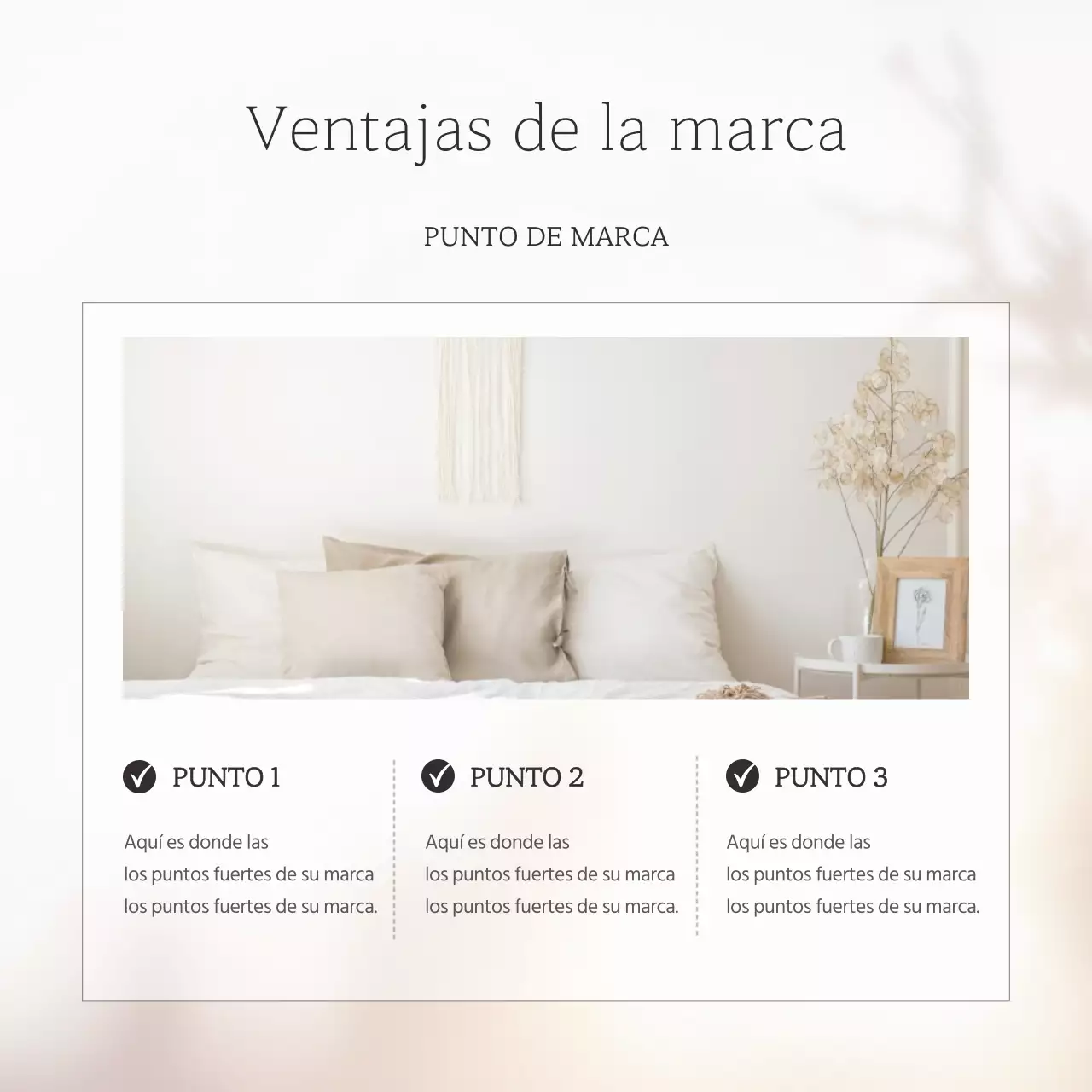 Promover muebles e interiores sencillos en color marfil