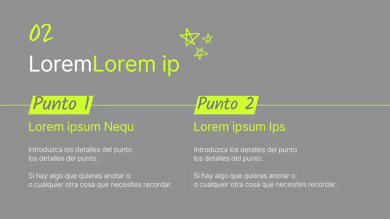 Tutorial de escritura sencilla en gris y colores fluorescentes