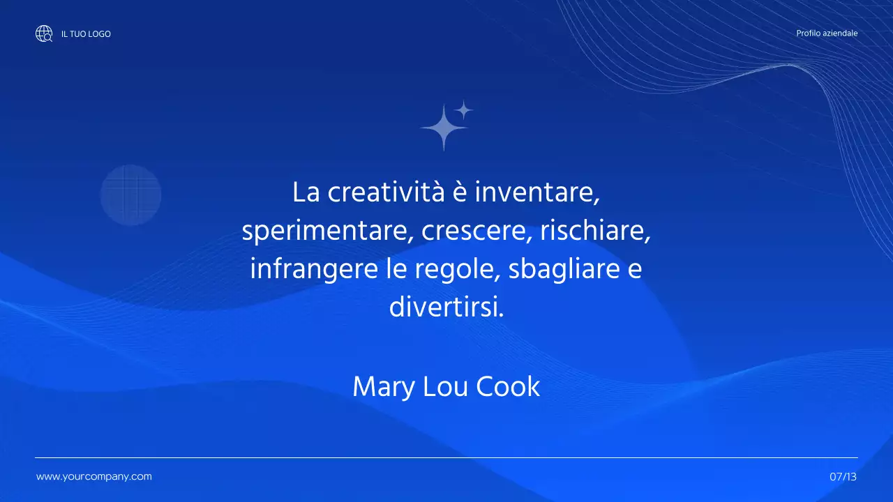 Introduzione dell'azienda Blue Modern Business