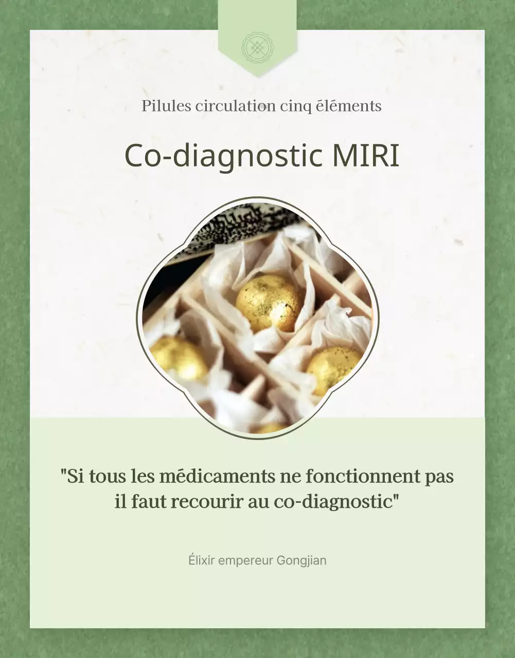 Promouvoir le gongdiagnostic de la médecine traditionnelle chinoise dans l'Abrégé