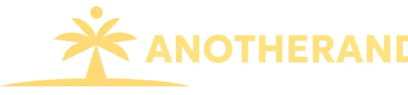 Briefpapierentwurf mit einer Insel mit Palmen