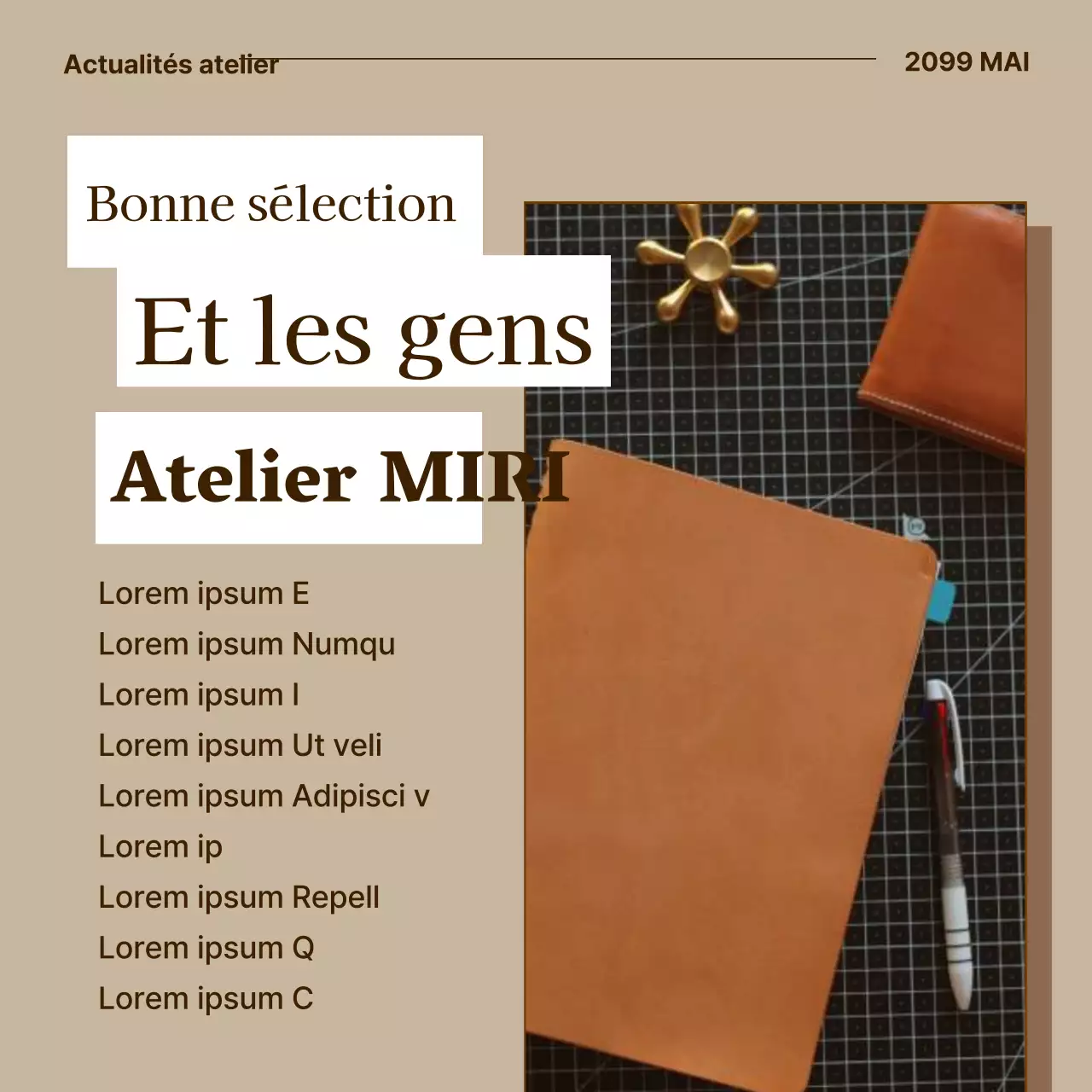 Guide de la marque classique du maroquinier brun et blanc