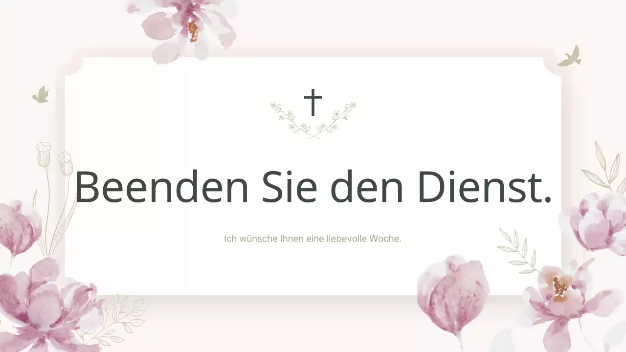 Ein klassischer Gottesdienstführer in Rosa