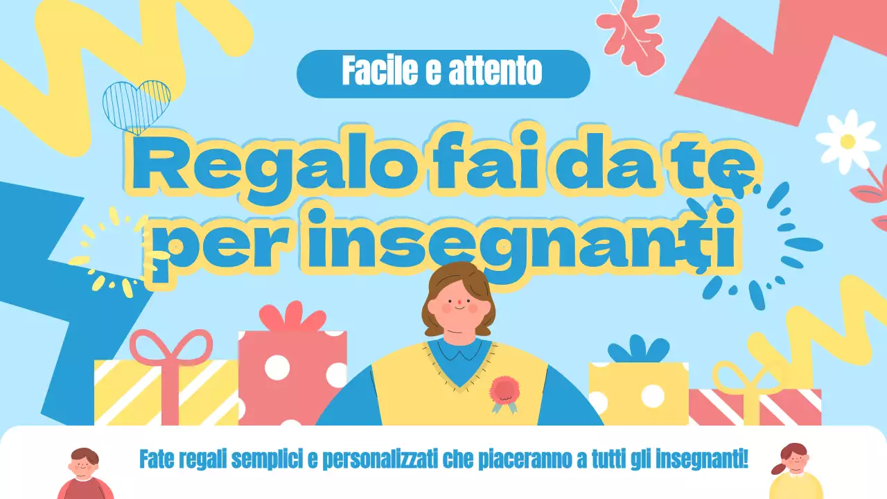 Regalo fai-da-te moderno e blu per l'insegnante Video tutorial