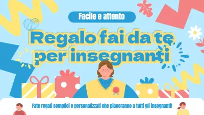 Regalo fai-da-te moderno e blu per l'insegnante Video tutorial