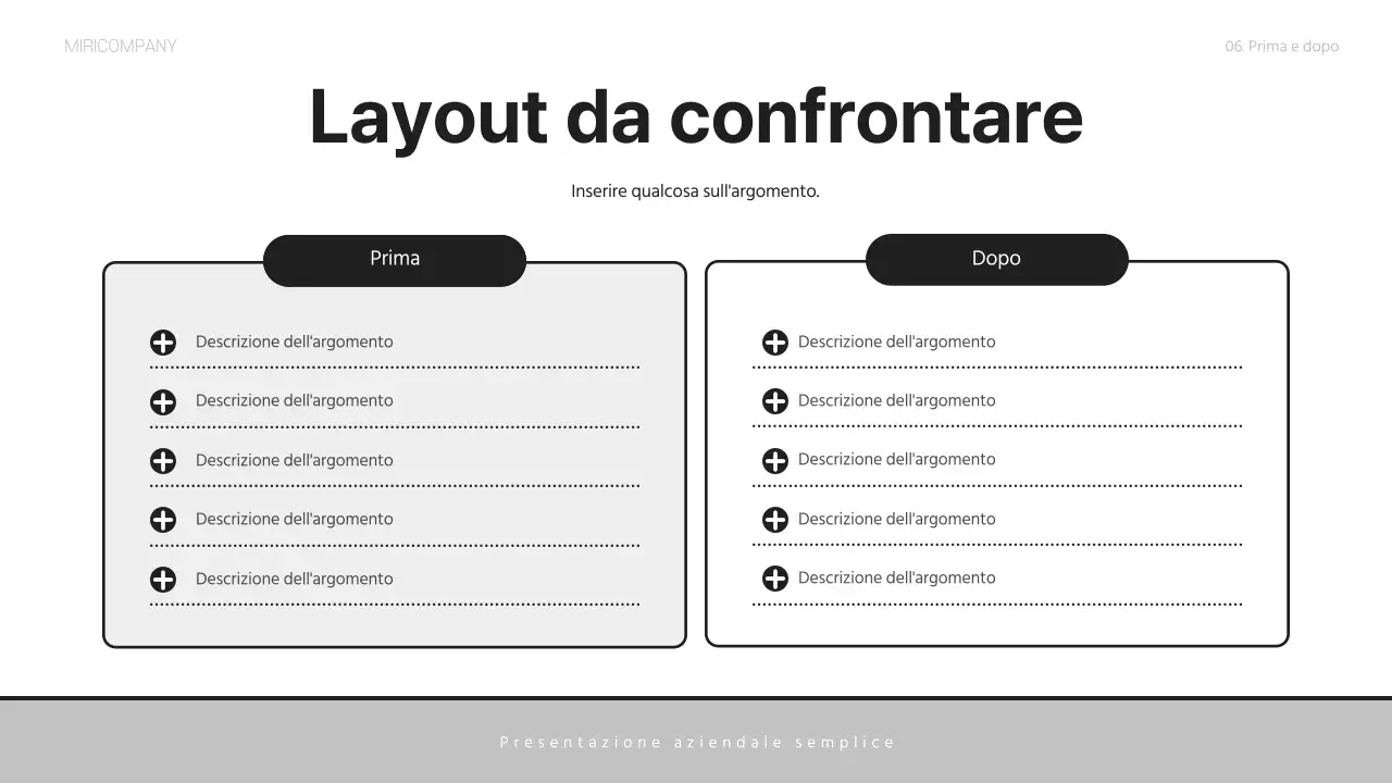 Una semplice lettera di presentazione aziendale in grigio e nero
