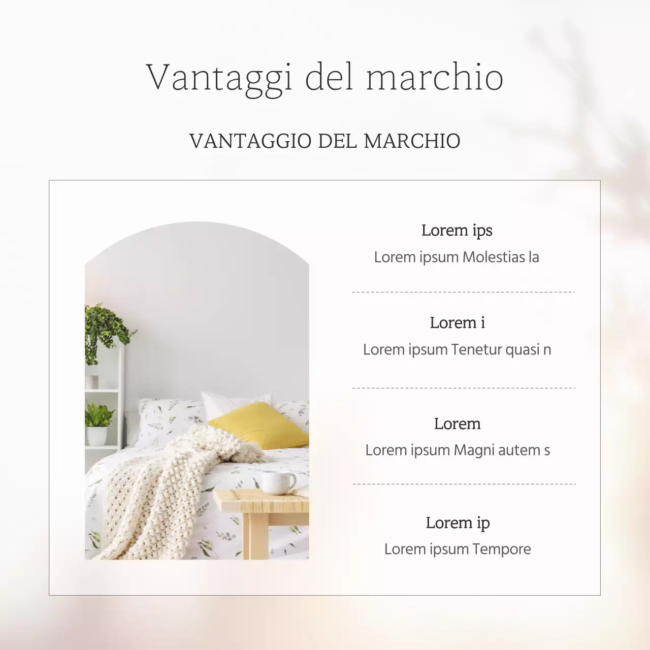 Promuovere mobili e interni semplici in avorio