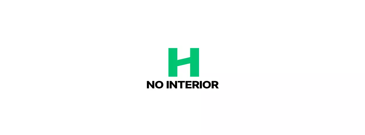 Logótipo de loja de interiores com um símbolo moderno da letra H