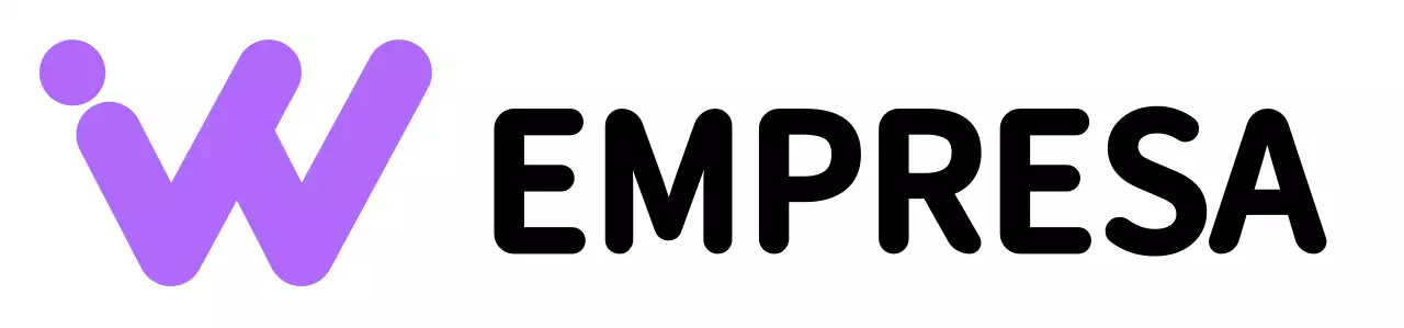 Logotipo de empresa con un sencillo alfabeto negro